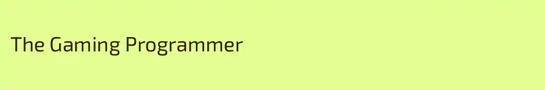 The Gaming Programmer